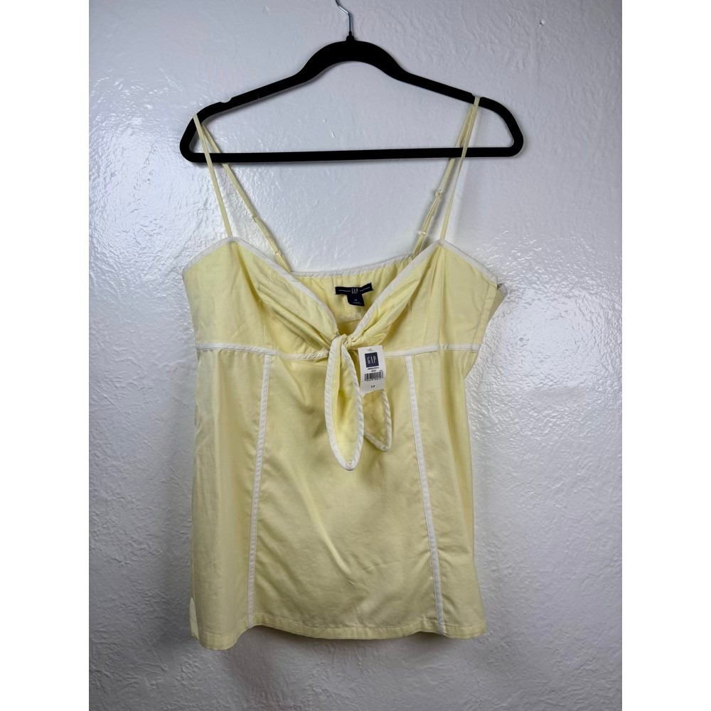 New Gap Cami Top 12 Yellow Cotton Y2K Pinup Soft Girl Coquette Pastel 200s Girly